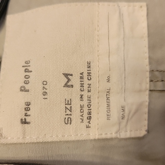 32. Free People Army Military Style Horn Toggle Coat Jacket Medium - Picture 4 of 5